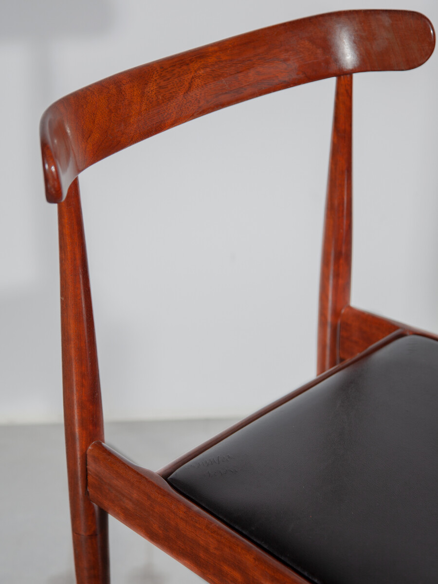 ALFRED HENDRICKS DINING TABLE AND SIX CHAIRS,1960S FOR BELFORM