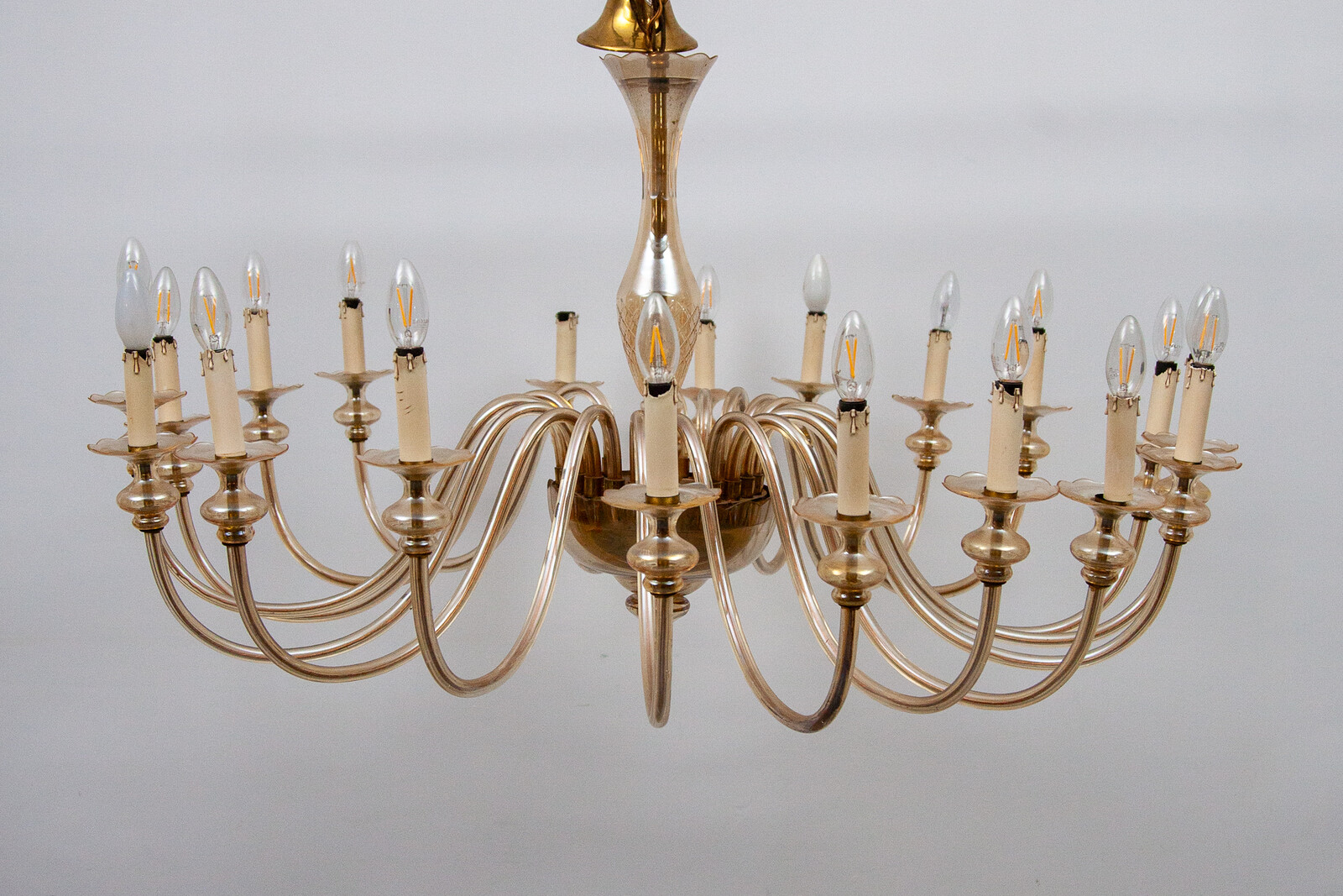 Amber Large 20 Arms Murano Glass Chandelier