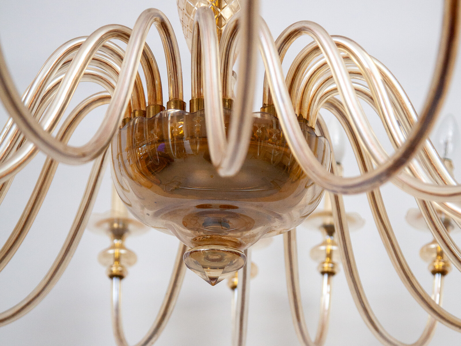 Amber Large 20 Arms Murano Glass Chandelier