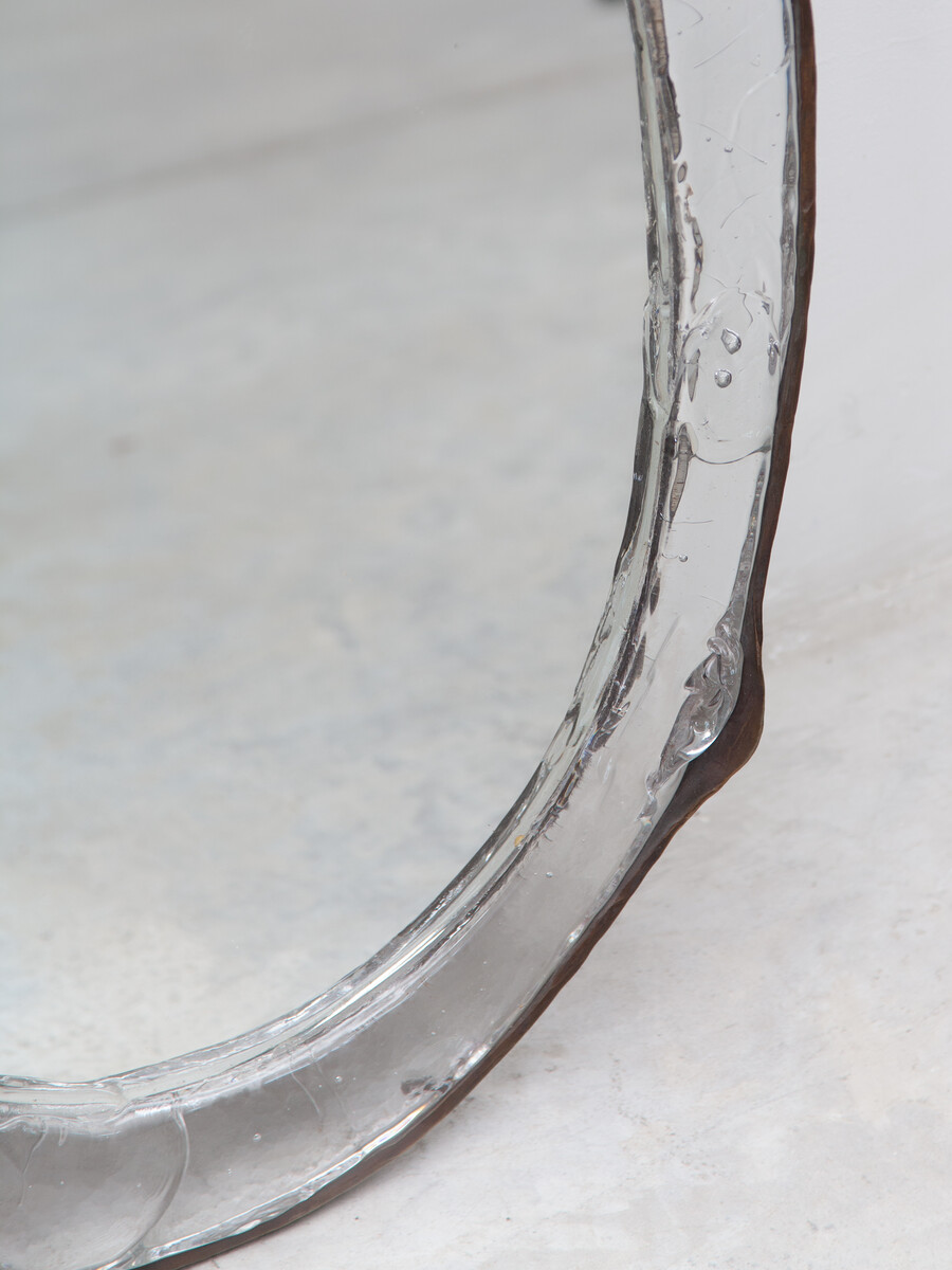 Brutalist Mirror designed by Luther Klute, Germany, 1980s