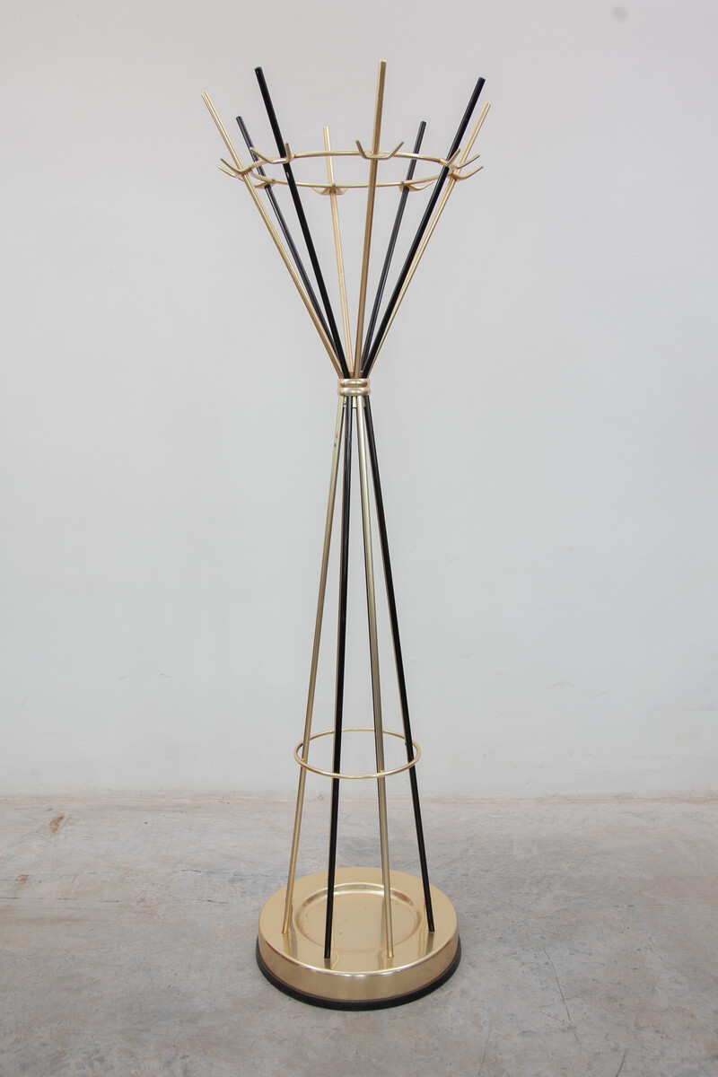 Coat rack black and Gold,1950s
