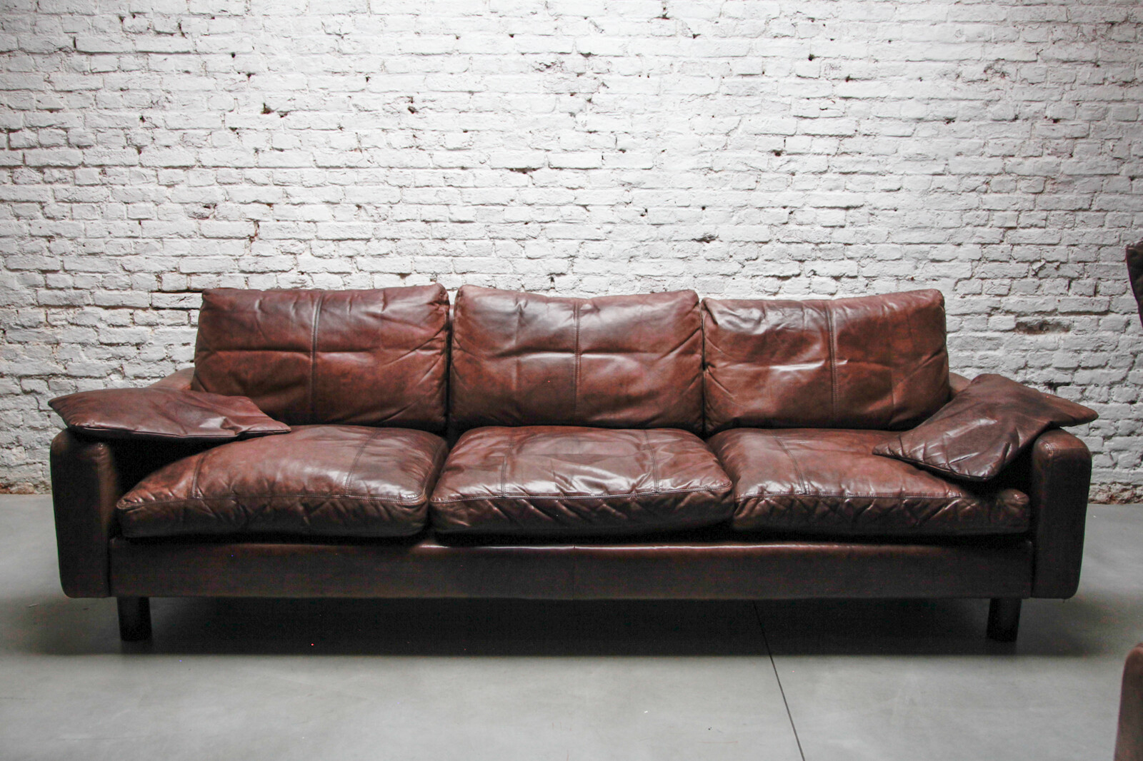 COR 1970s Sitting Group Brown Leather