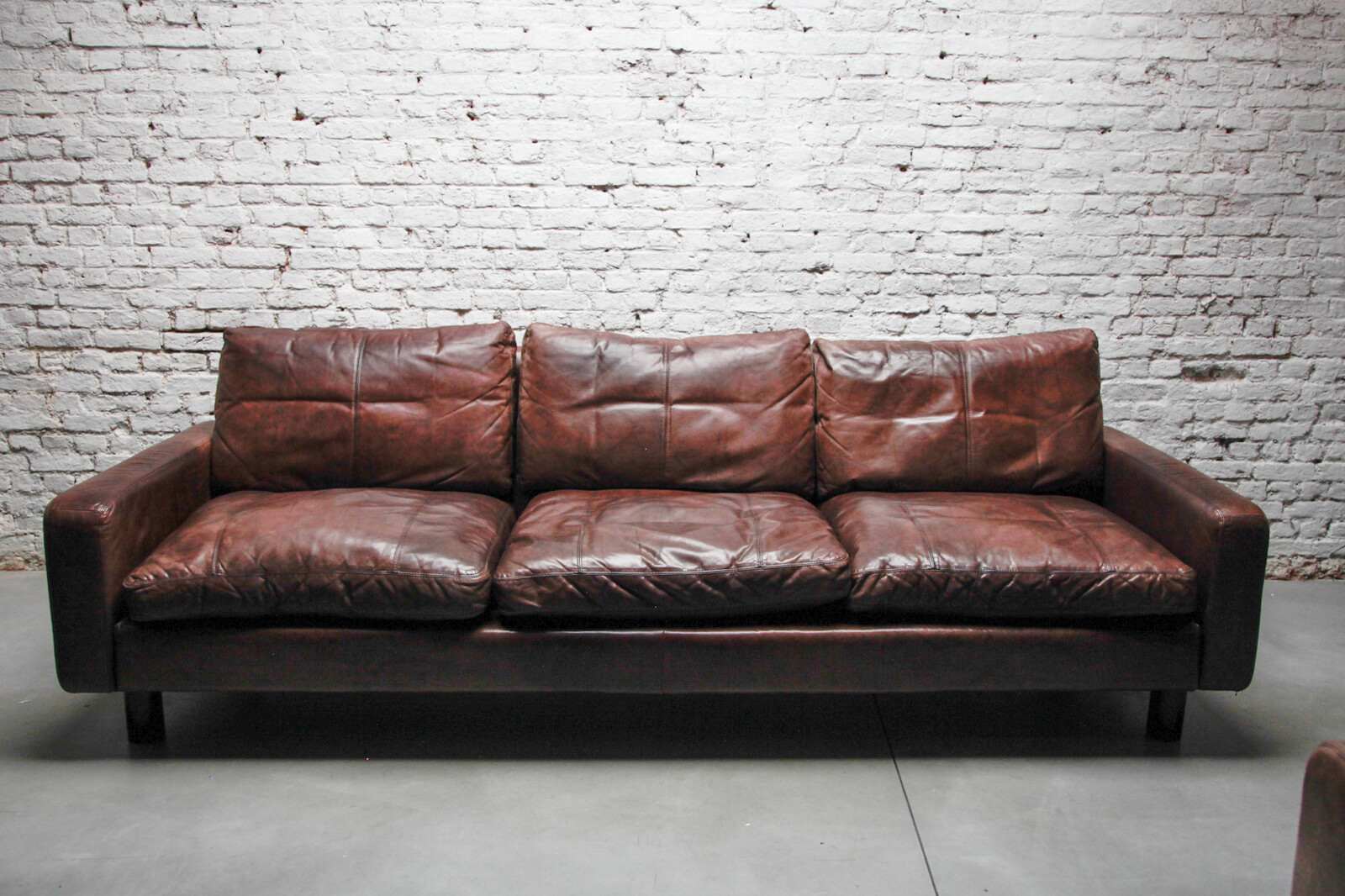 COR 1970s Sitting Group Brown Leather