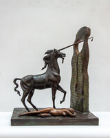 Impressed Surrealist bronze sculpture by Salvador DALI (1904-1989) - Unicorn, 1984