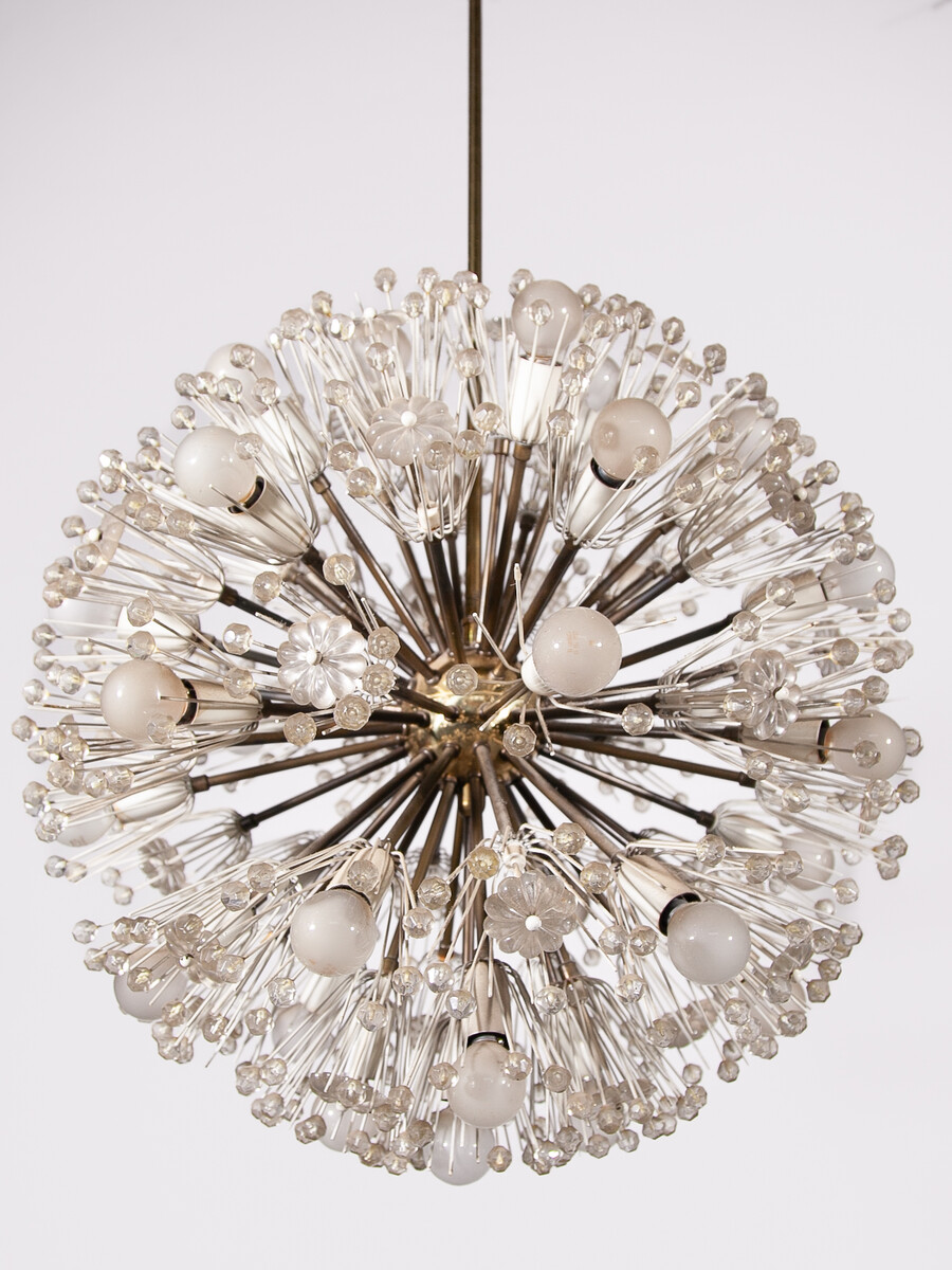Large Sputnik Flower Chandelier designed by Stejnar