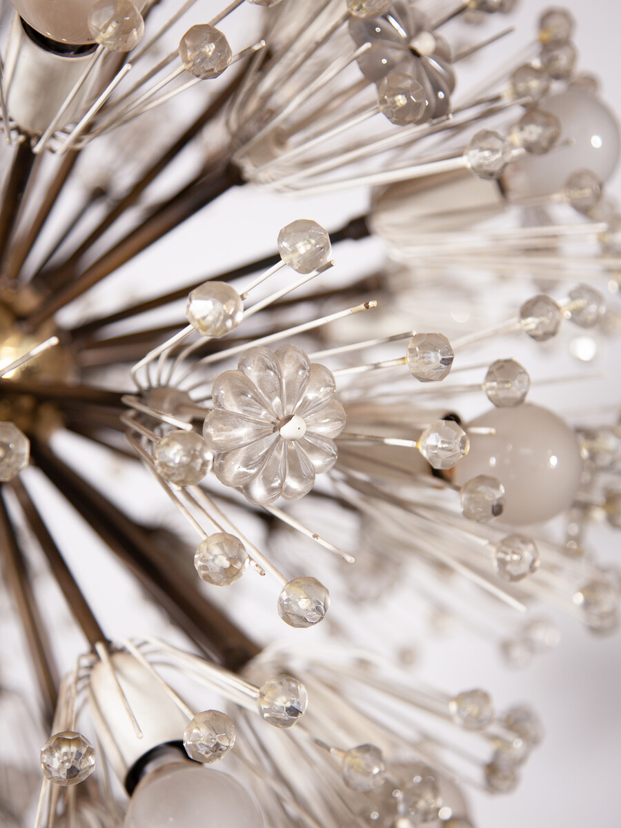 Large Sputnik Flower Chandelier designed by Stejnar