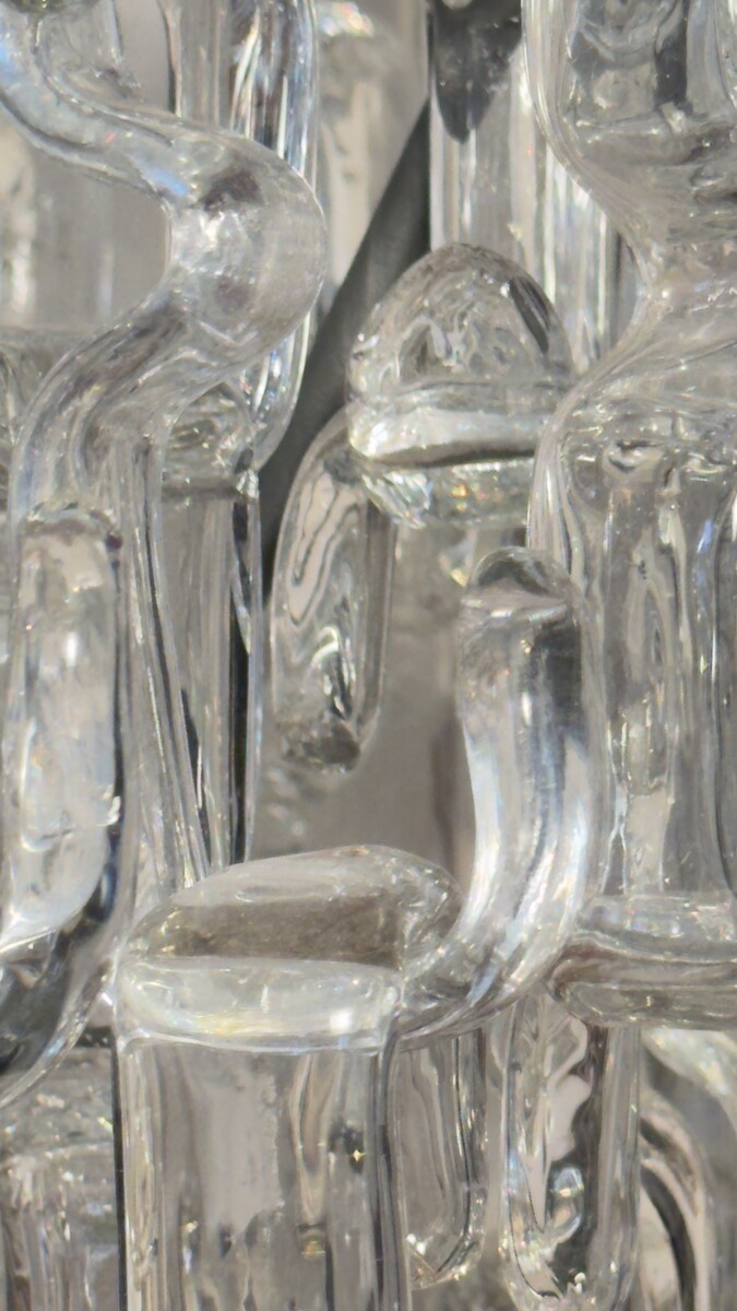 Murano interlocking Glass Table Lamp designed by Barbini