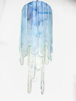 Opalescent Glass Chandelier designed by Carlo Nason for Mazzega, 1960s