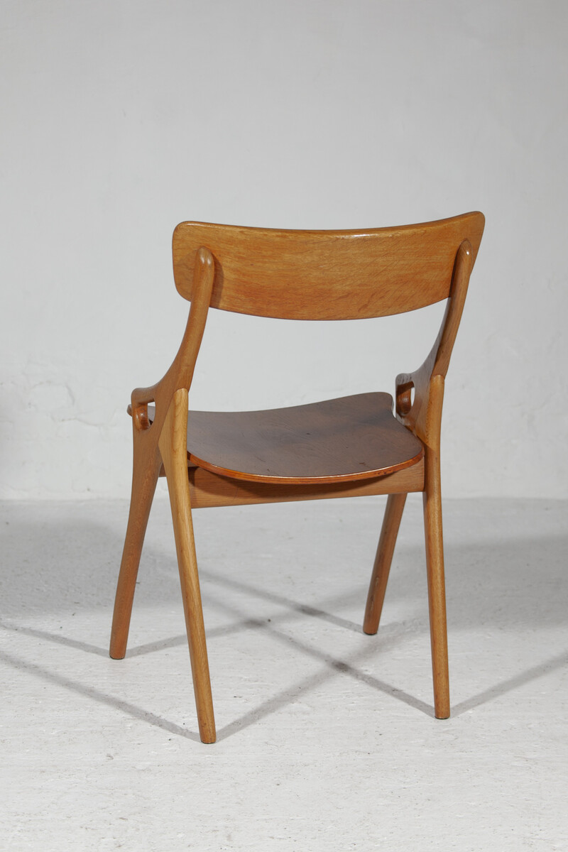 Set of Four Dining Chairs Designed by Arne Hovmand Olsen for Mogens Kold