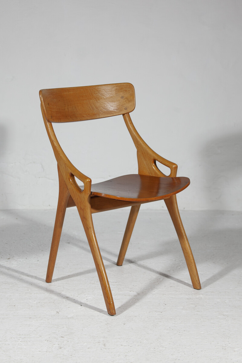 Set of Four Dining Chairs Designed by Arne Hovmand Olsen for Mogens Kold