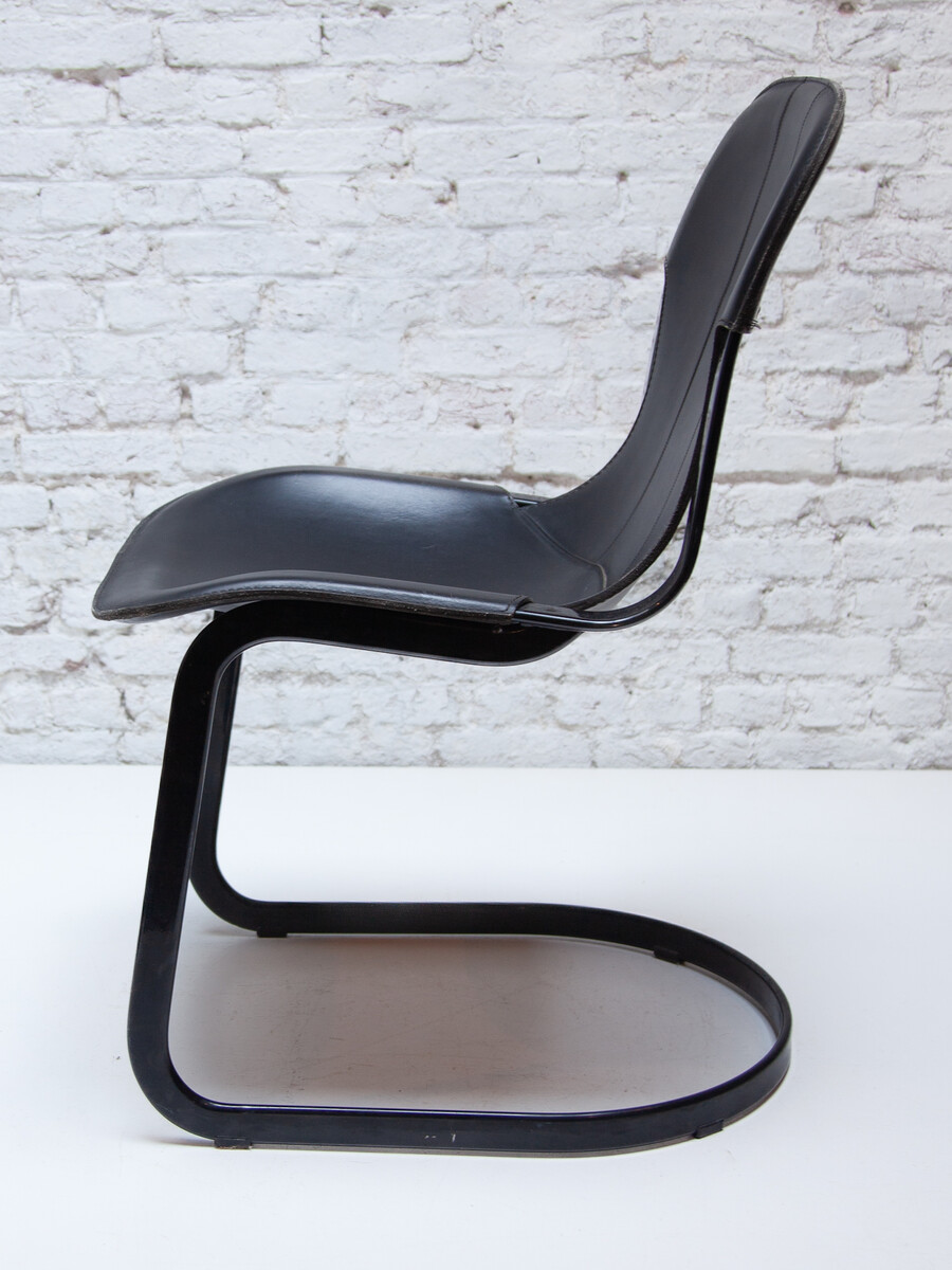 Set of four Willy Rizzo chairs for Cidue