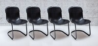 Set of four Willy Rizzo chairs for Cidue