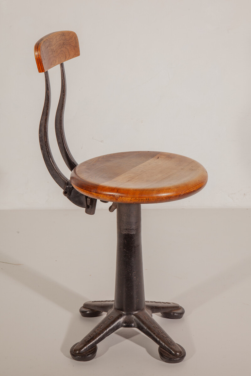 Set of Six Singer Chairs Industrial 1900 
