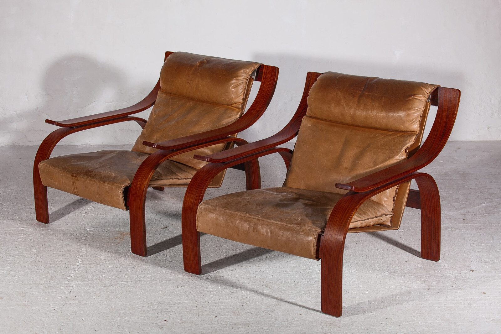 Set of Two Lounge Chairs designed by Marco Zanuso, 1962 Italy, Model 